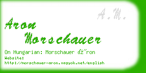 aron morschauer business card